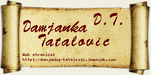 Damjanka Tatalović vizit kartica